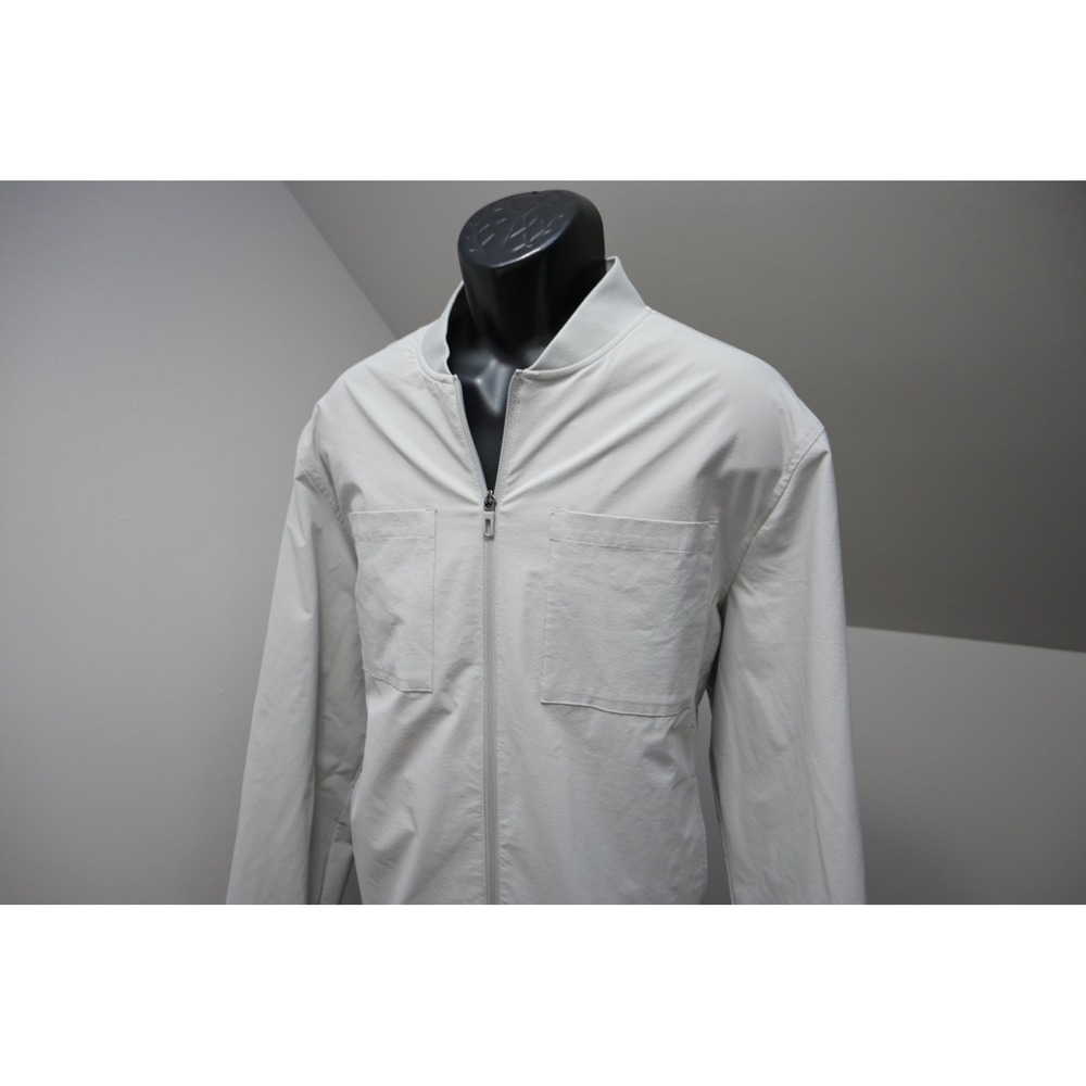 VRST Bomber‎ Jacket Mens Large Grey Stretch Full Zip Lightweight Excellent